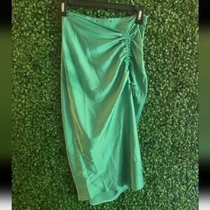 Forever21 green satin skirt!